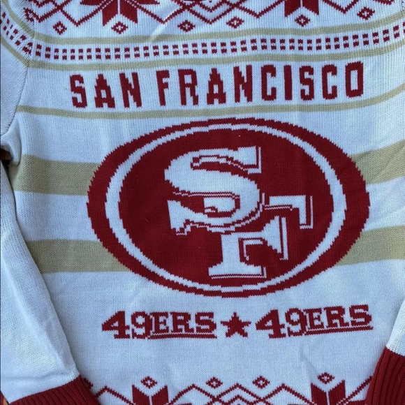 San Francisco 49ers Logo Ugly Christmas Sweater - Picture 4 of 4